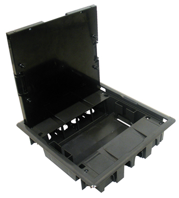 Boîte de Sol avec Couvercle Inox - 16 Modules