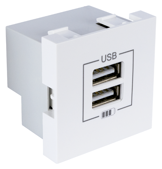 Carregador Duplo USB Tipo A - 2 Módulos