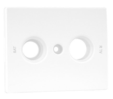 Tapa para Toma Multimarcas R TV - SAT de 2 Salidas