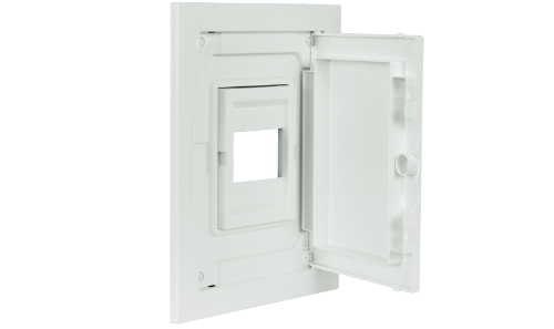 Interior y Puerta para Cuadro de Distribución de Bajo Perfil - 4 MÓDULOS (1x4)