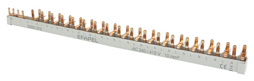 Peigne d’Alimentation en “U” / Plat 19 Modules 1P + N