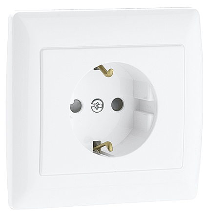 Prise de Courant Schuko Monobloc à Bornes Automatiques avec Protection